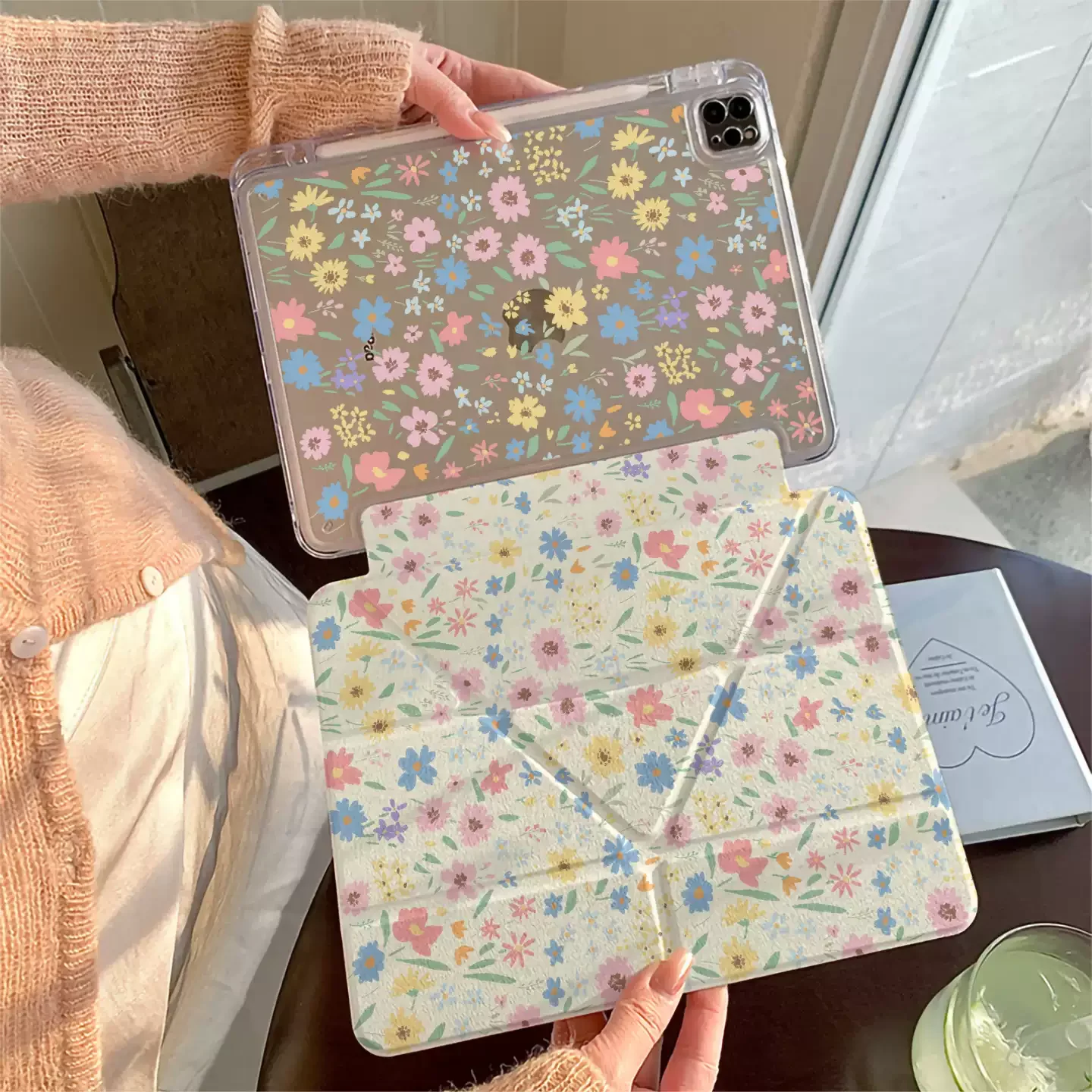 

Красочный цветочный желтый чехол для планшета iPad Pro 11 12.9 13 M2 M4 M3 M5, чехол для iPad 8.3 9.7 10.2 5/6/7/8/9/10/11-го поколения, Air 3 4 5 6 7