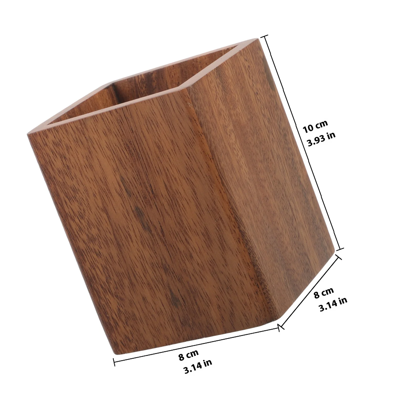 Wood Makeup Brush Organizer Pen Holder Compact Wooden Cup Pencil Holder for Desk Storage Office Accessories for Women