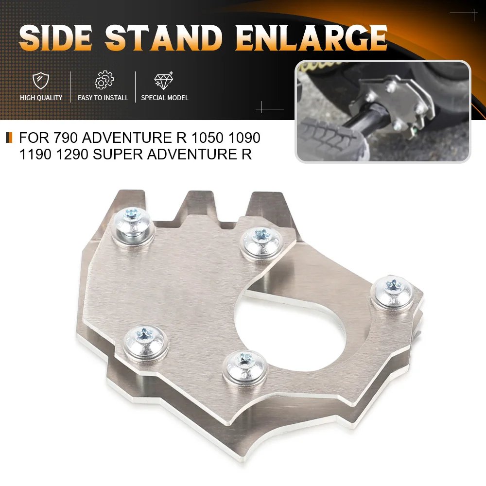 

For 790 Adventure R 1050 1090 1190 1290 Super Adventure R Side Stand Foot Enlarger Plate Pad Kickstand Support Pad Shell Cover