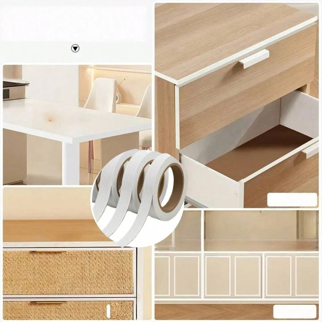 1PC 10m/393.7inch Preglued Edging PVC Edge Banding for Wood Kitchen Wardrobe Furniture Table Desk Board image 4