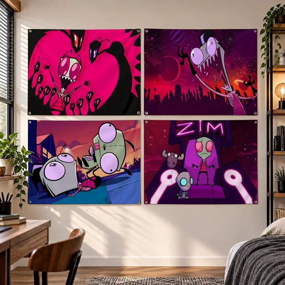 TV Series Invader Zim Flags Flag Suitable For Party Club Outdoor Interior Wall Decoration Banner Fans Gift