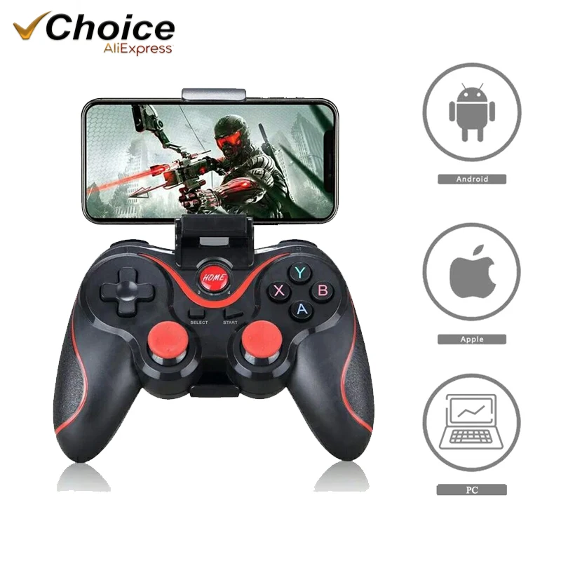 X3/T3 Wireless Gamepad Wireless Joystick Game Controller bluetooth BT3.0 Joystick For IOS Andriod Phone PC Tablet TV Box Holder