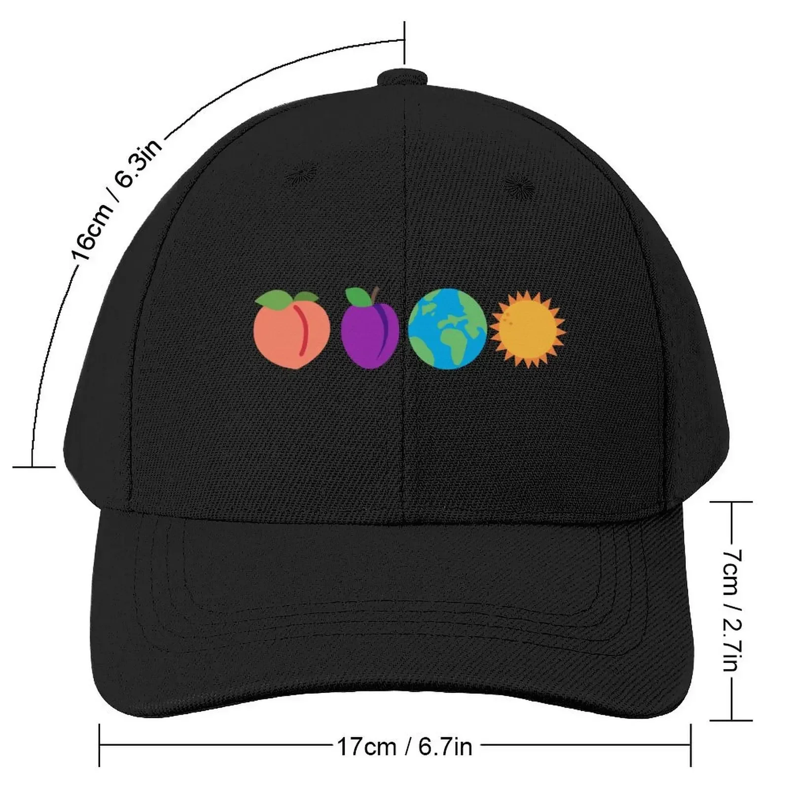 The front bottoms peach Baseball Cap Beach Outing Icon Golf Cap Big Size Hat Baseball For Men Women's