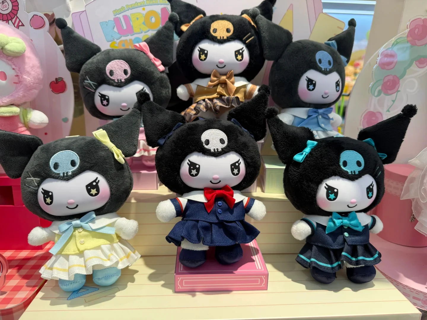 

Sanrio, официально лицензированная серия Kuromi School Days, виниловый плюшевый брелок, слепая коробка-коллекционная подарочная кукла