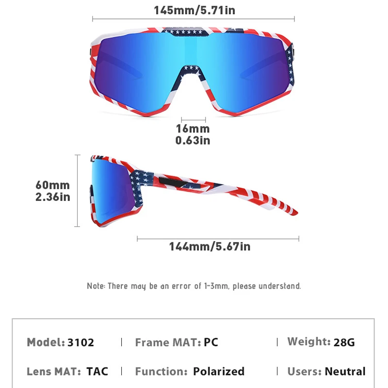 VCKA Sport Myopia Goggles 2025 NEW Men Women Outdoor Riding Sunglasses Polarized UV400 Custom Prescription Glasses -0.50 to -6.0