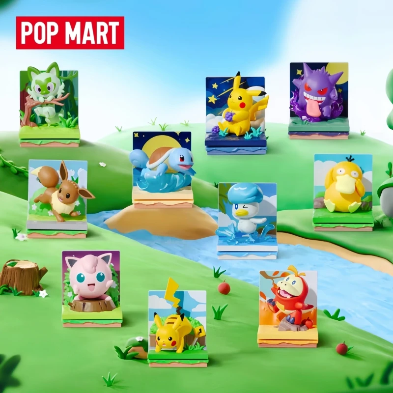 Pop Mart PokeMon Meets My Partner Series Handmade Surprise Blind Box High Quality Desktop Ornament Toy Collection Cute Toy Gifts