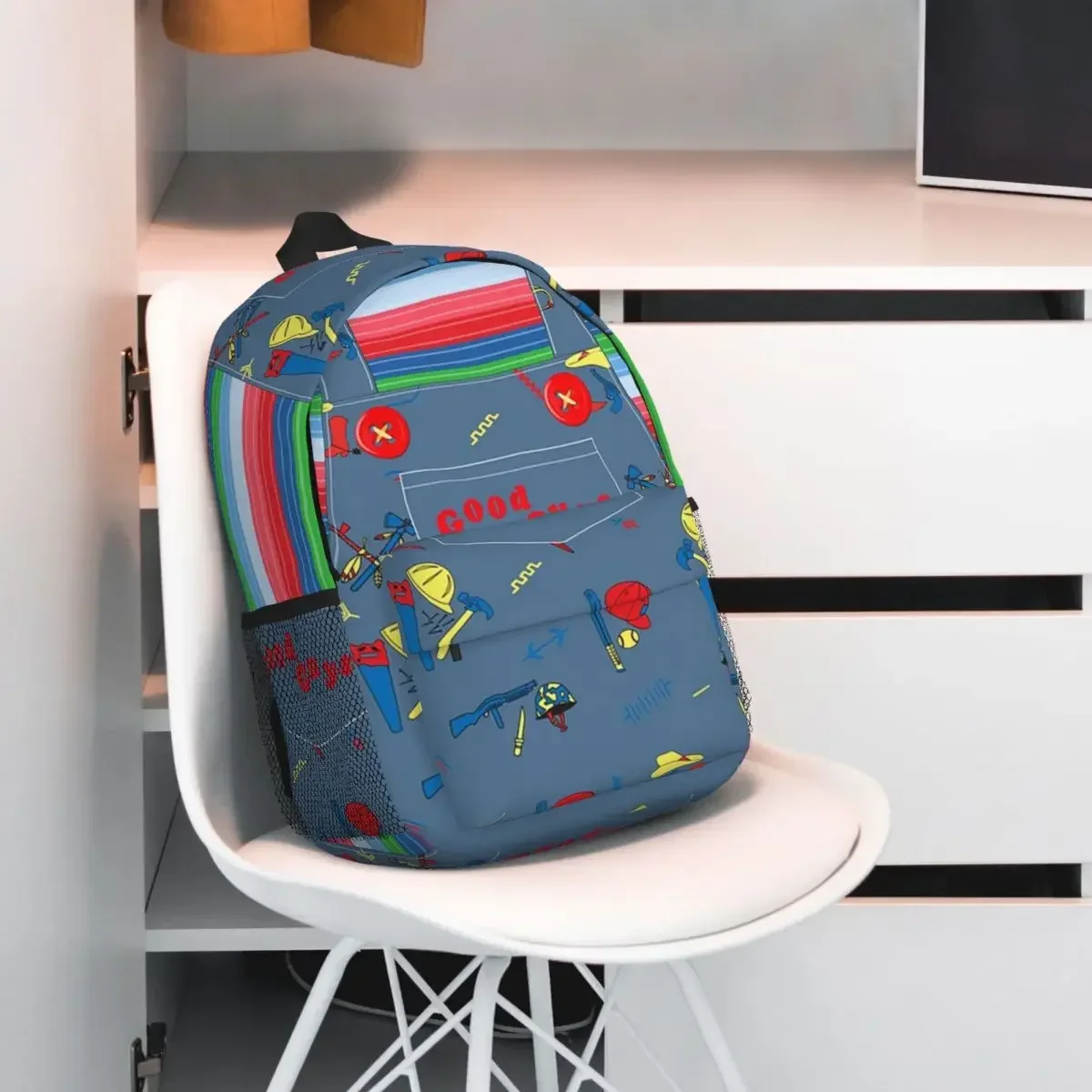 لعبة Good Guys Child's Play Chucky - ملابس الدمية القاتلة حقائب ظهر للأولاد والبنات حقيبة كتب للطلاب حقائب مدرسية حقيبة كتف #3