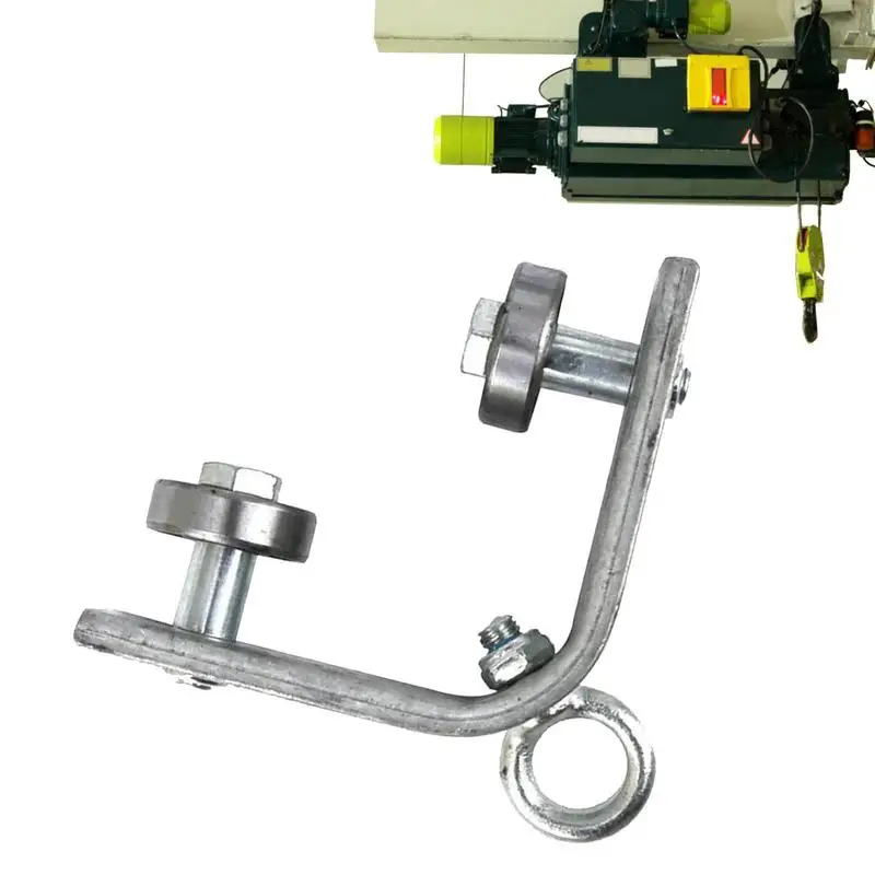 Angle Iron Pulley Crane Bearing Wheel Lifting Ring Type Suspension Pulley 40/50 Triangle Steel/Angle Iron Cable Pulley