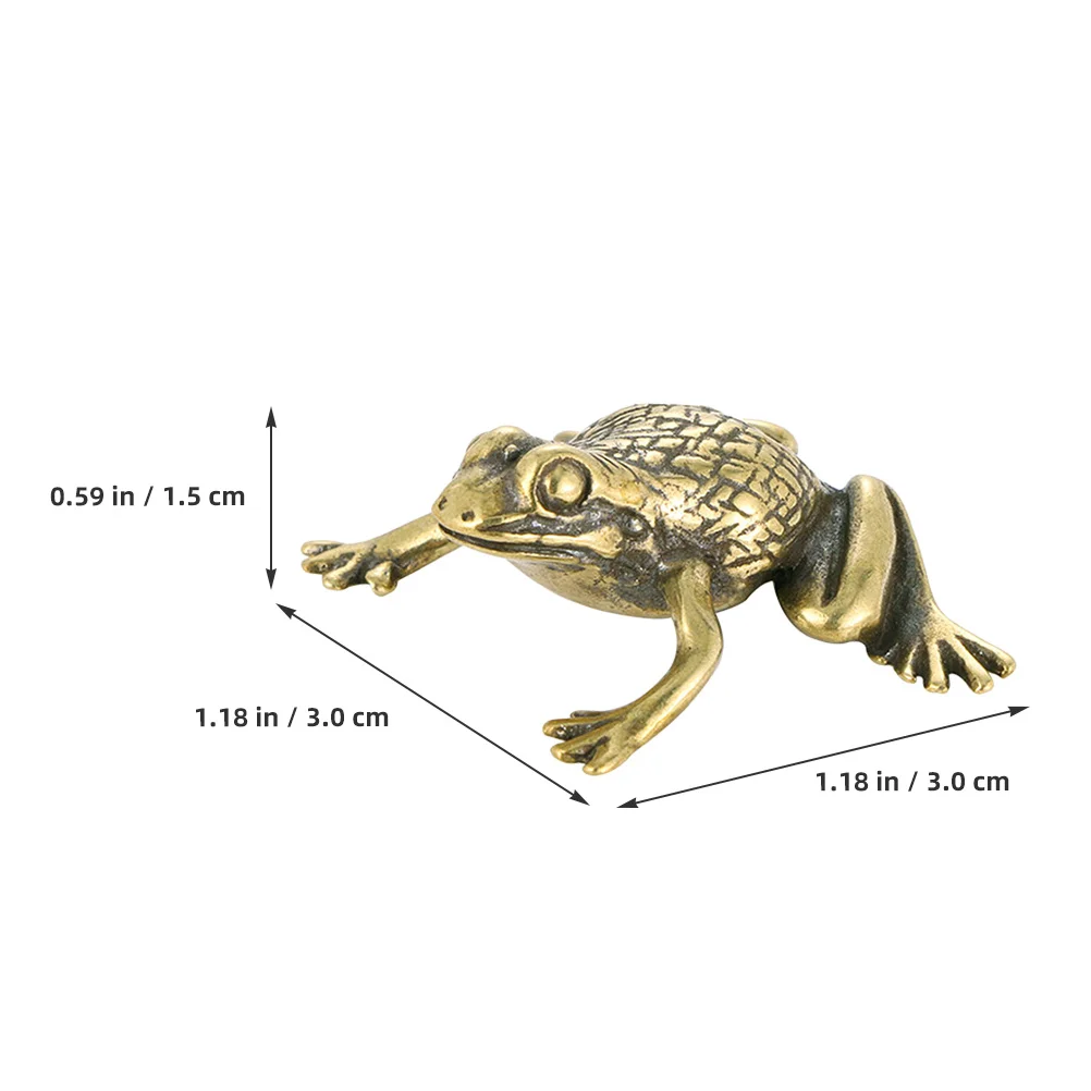 

1Set Brass Toad Frog Decoration Set Vintage Desktop Toad Frog Sculpture Wealth Ornament Home Office Table Decor