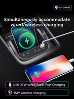 15W Car Qi Wireless Charger Fast Phone Charging Pad Phone Holder for Mercedes Benz A Class W176 B Class GLA CLA X156 2011-2019