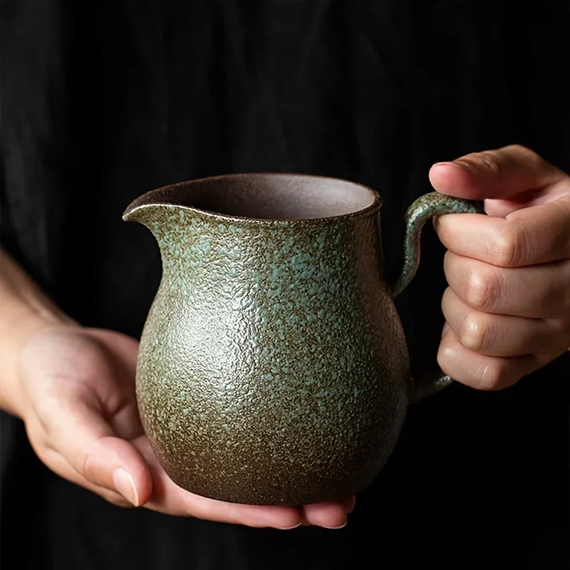 Vintage Kiln-transformed Fair Pitcher, 500ml, Large-capacity Milk Tea Cup, Chinese Kung Fu Teapot, Pour-over Coffee Pot