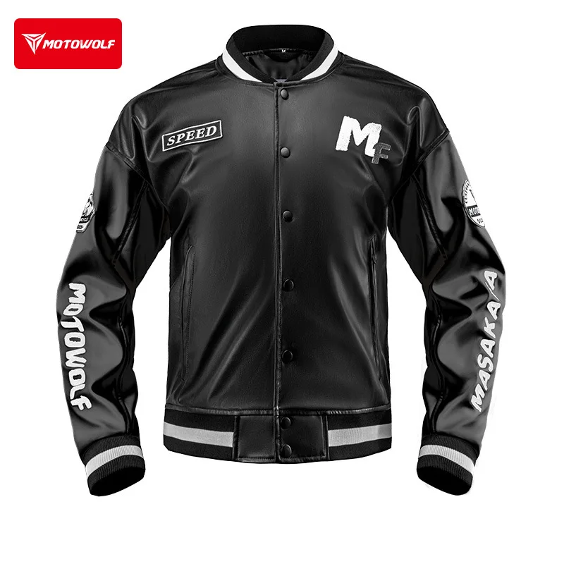 

MOTOWOLF Motorcycle Riding Jacket Men's All Season Waterproof Detachable Insulated Lining Baseball Shirt Version Motorcycle Suit