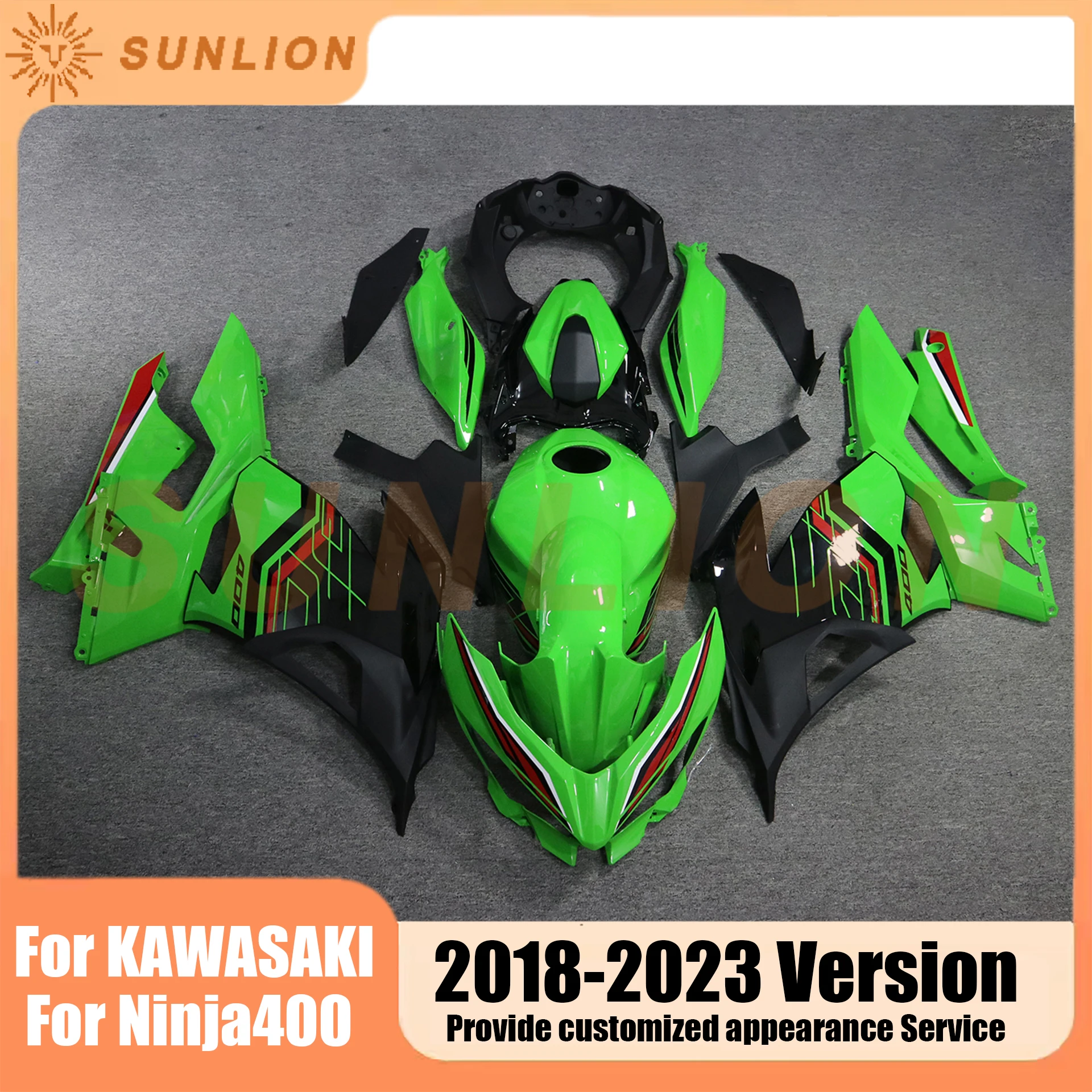 

Motorcycle Full Body Kits Fairing For KAWASAKI Ninja400 / Ninja 400 / EX 400 2018 2019 2020 2021 2022 2023 ABS Injection