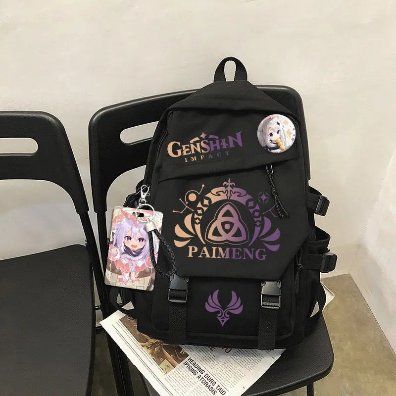 Genshin Impact Klee Paimon Same Style School Bag Lightweight Large Capacity Anime Casual Backpack Student ANI
