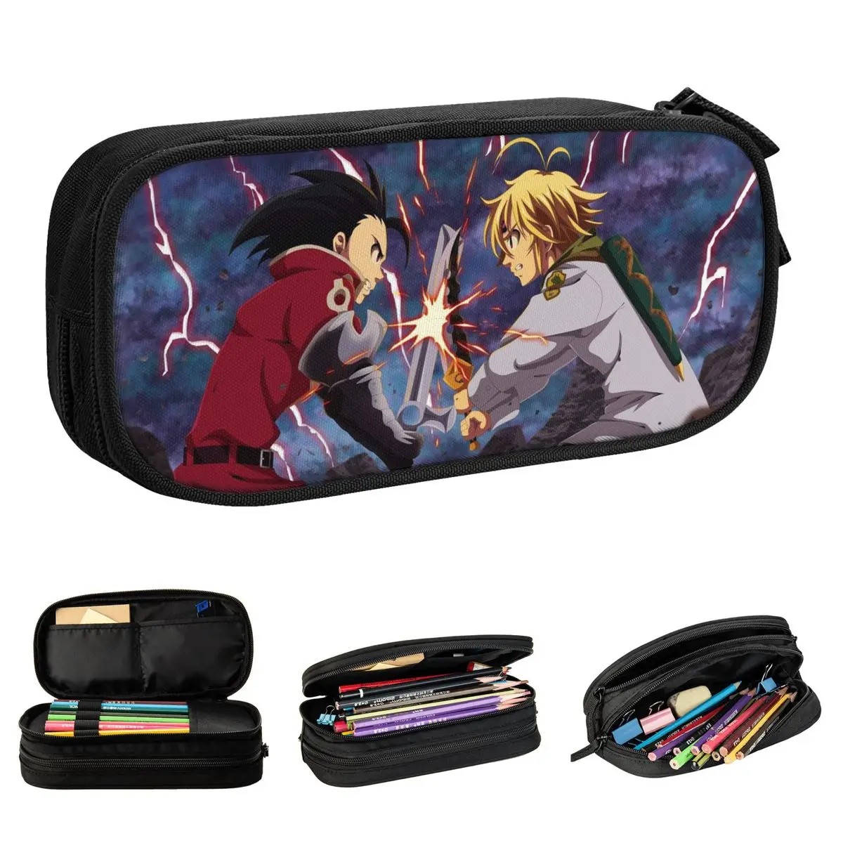 

Pencil Case Nanatsu no Taizai The Seven Deadly Sins Anime Ban Meliodas Hawk Liones Pencilcases Pen Student Bag School Supplies