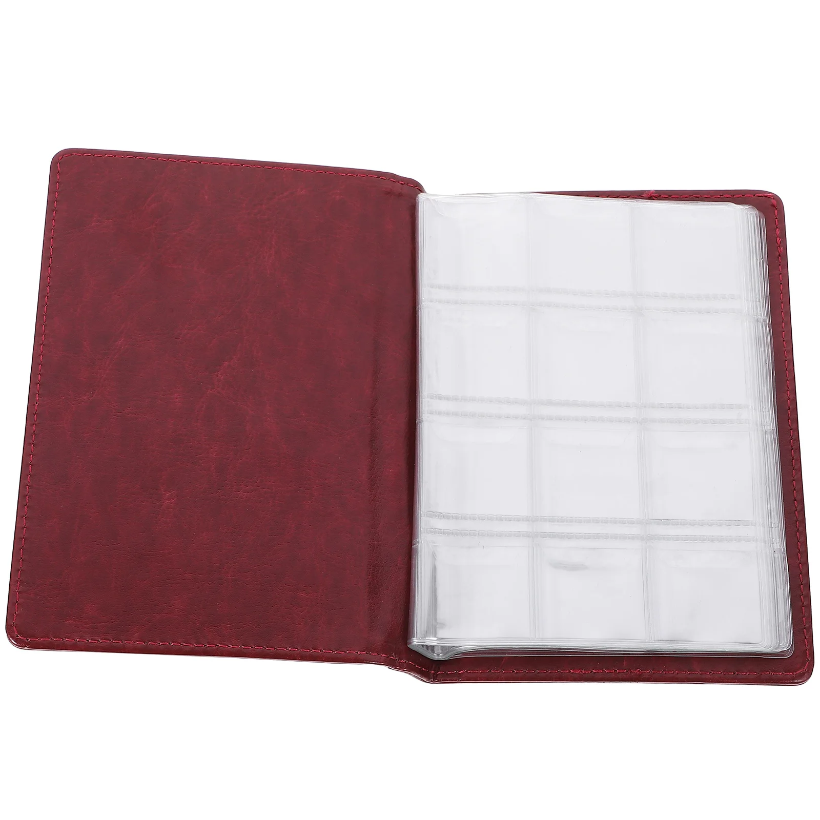 

120 Coins Collection Book Rose Black PU Transparent Slots Coin Badges Protection Dust Scratch Album Organizer Storage
