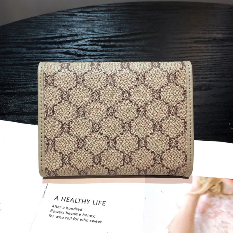 2024 New Short Wallet Genuine Leather Women Wallets Brand Designer Purse Two-toned Cowhide Billfold Triumphal Arch Card Holder