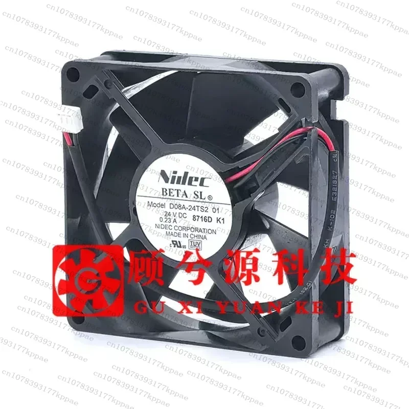 1PCS for NIDEC D08A-24TS2 01 24V 8CM 80X25MM Inverter Cooling Fan Original Stock