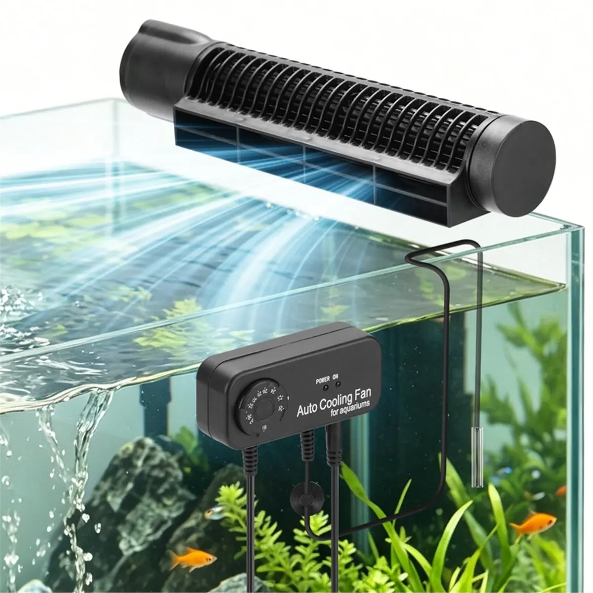RECOMMENDATION  Aquarium Chiller Cooling Fan Auto Fish Tank Cooler with Adjust Knob - Broad Airflow 4W US Plug