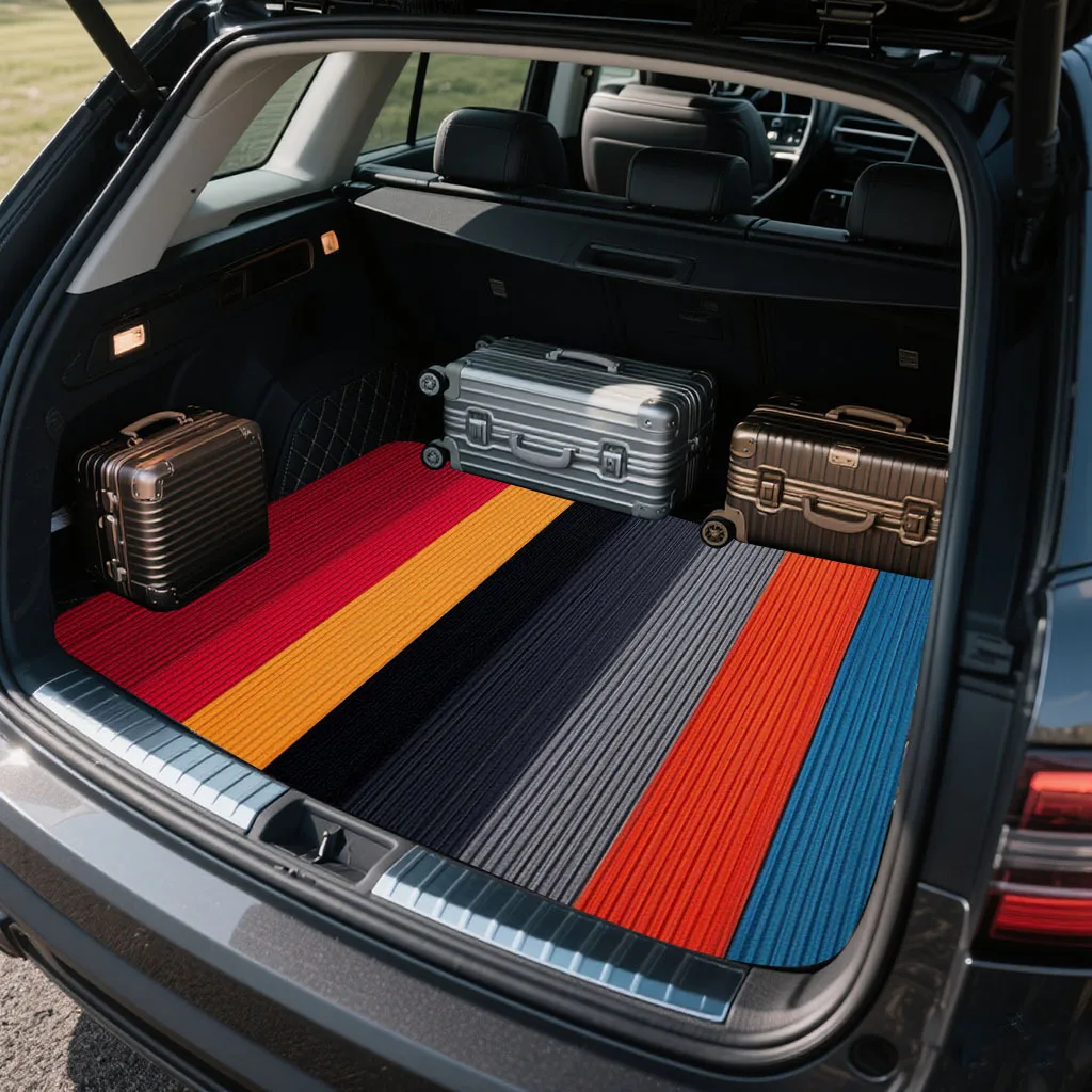 1pc Of Decorative Printed Trunk Mat For Cars, An Essential Item For Travel, Compatible With Various Car Models, A Must-Have Inte