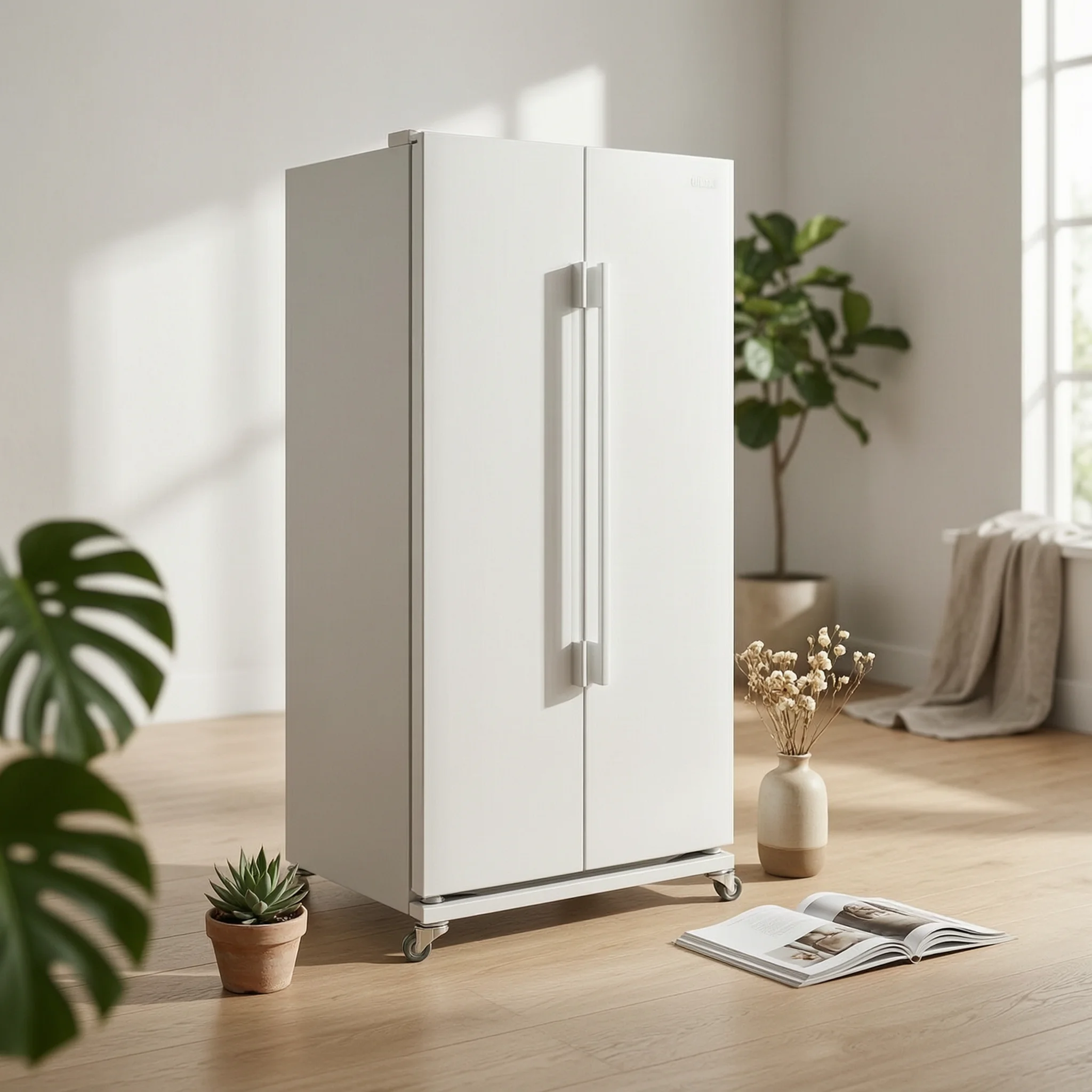 Refrigerator Base Stand Multi-Functional Refrigerator Stand with Wheels Mobile Base with Wheels Non-Slip for Kitchen, Home