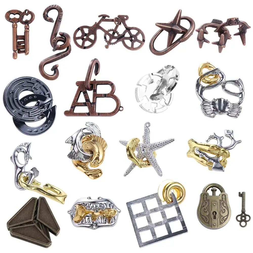 Intelligenz Intelligenz Spiel Für Kinder Erwachsene Luban Lock Puzzle Spielzeug Metall Draht Puzzle Metall Gehirn Teaser Spielzeug Puzzles Spiel