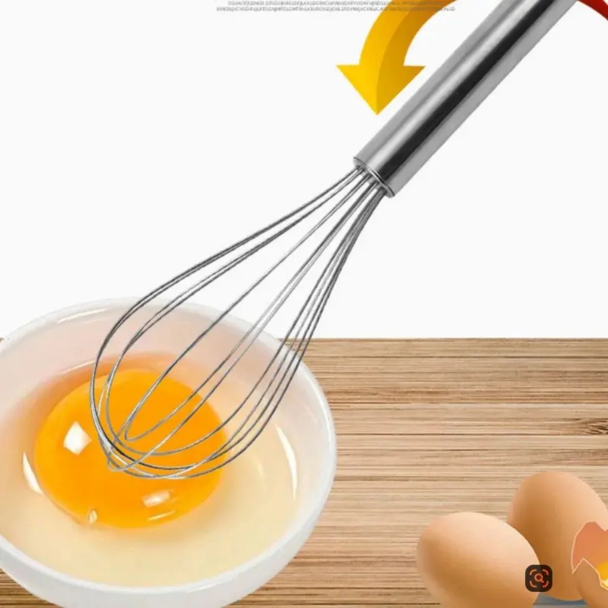 

Stainless Steel Manual Egg Whisk Hand Mixer Beater Kitchen Cooking Tool for Egg Cream Sauce Batter Blending Baking