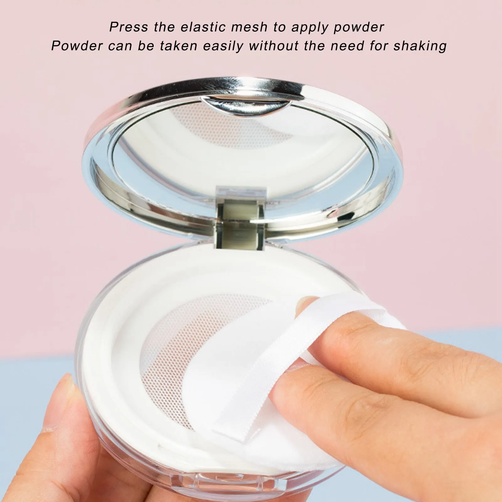3g Empty Loose Powder Box Refillable Portable Makeup Setting Powder Blush Case Container with Powder Puff