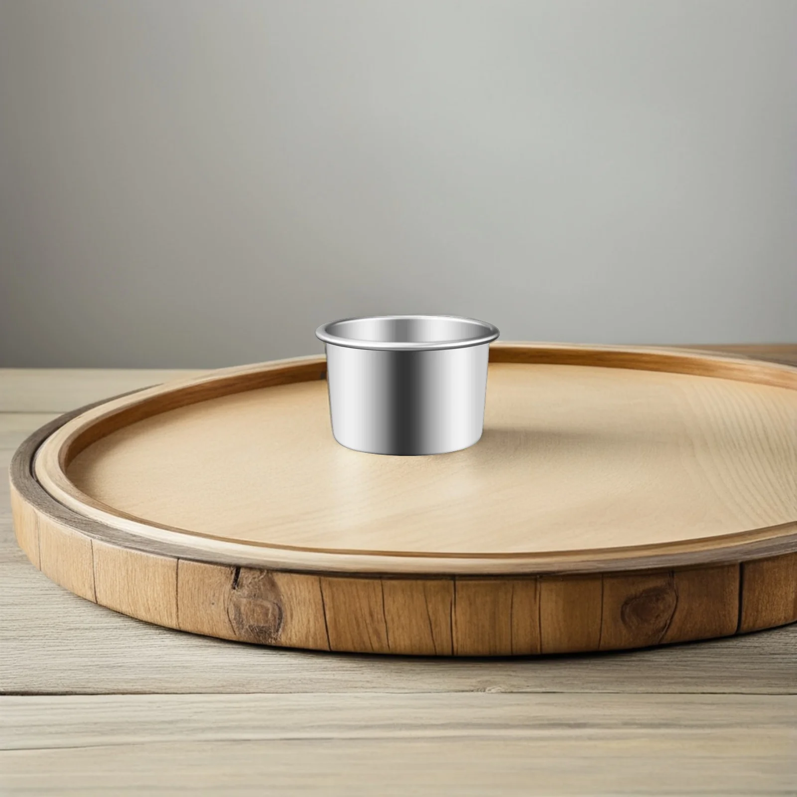 

4Pcs Round Cake Pans Set with Removable Bottom Aluminum Alloy Baking Tins for Chiffon Pie Basque Mini Cakes