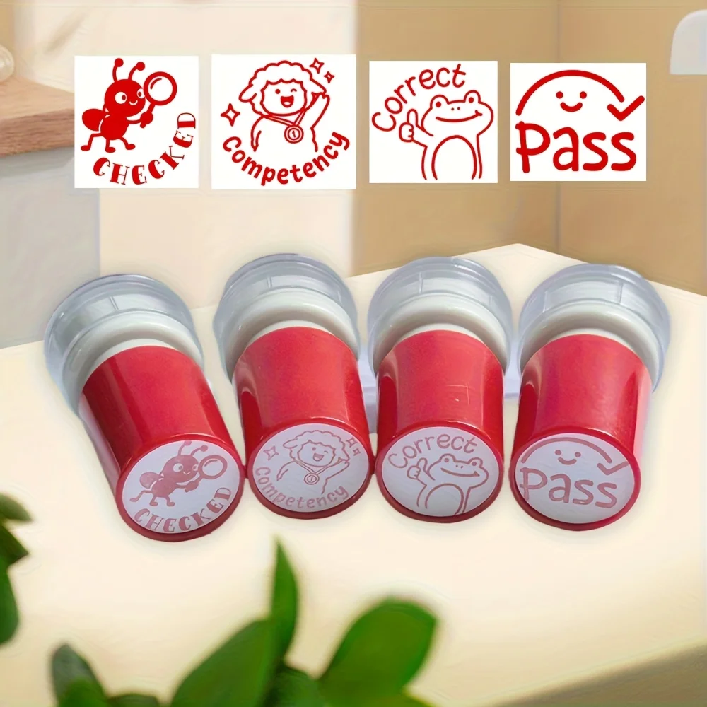 Teachers correct seals, encourage seals in color, motivate seals, praise seals, encourage learning, praise seals
