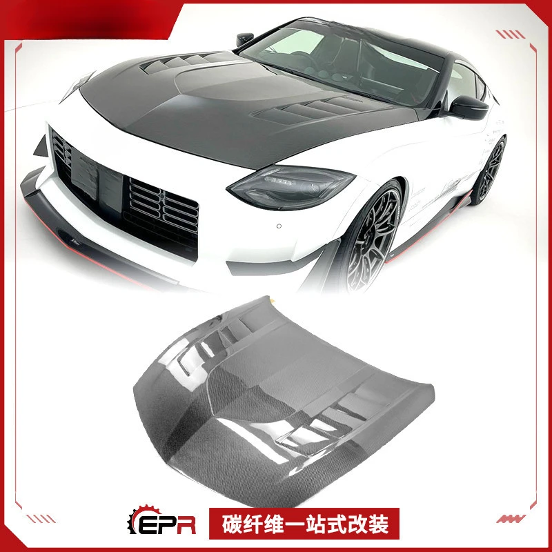 

For Nissan 400Z RZ34 Carbon Fiber Multi-Hole Front Engine Hood - Heat Dissipation Modification