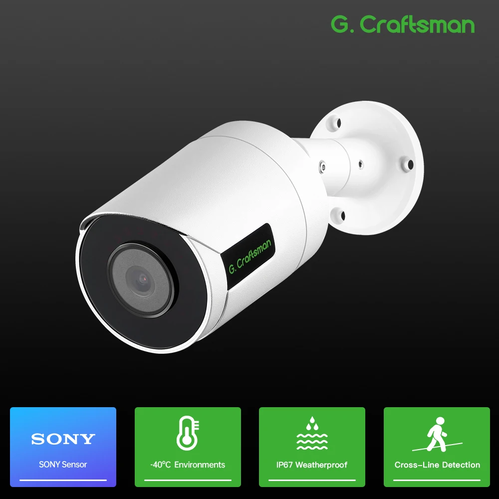 C-R,Full-HD,8MP IMX415,Security POE IP Camera,MIC,IR,Electronic Fence,Cross-boundary,CCTV,Video,Surveillance,Security,HiEasy,G8
