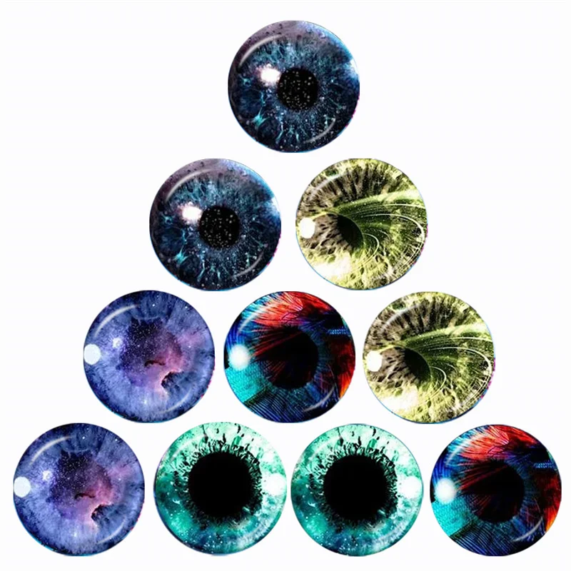 Hot Selling Dragon Eyes Anime Doll Glass Eyes Cabochons Round 12MM-30MM Eye Toys DIY Jewelry Accessory MIX Pupil Eye