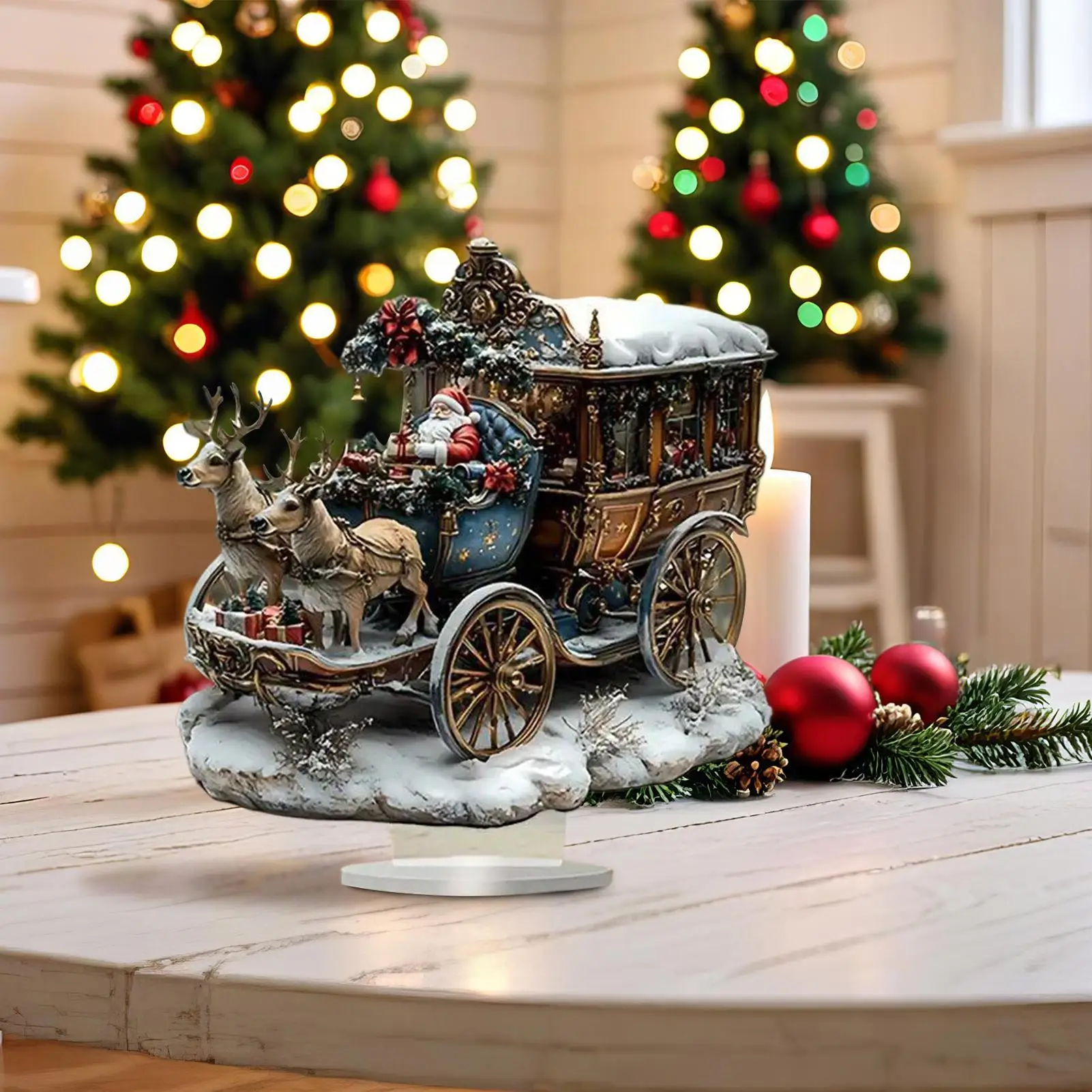 Nativity Scene 2D Nativity Scene Ornament with Base Religious Decor Festive Sign for Desk Shelf Windowsill Mantel Table Home