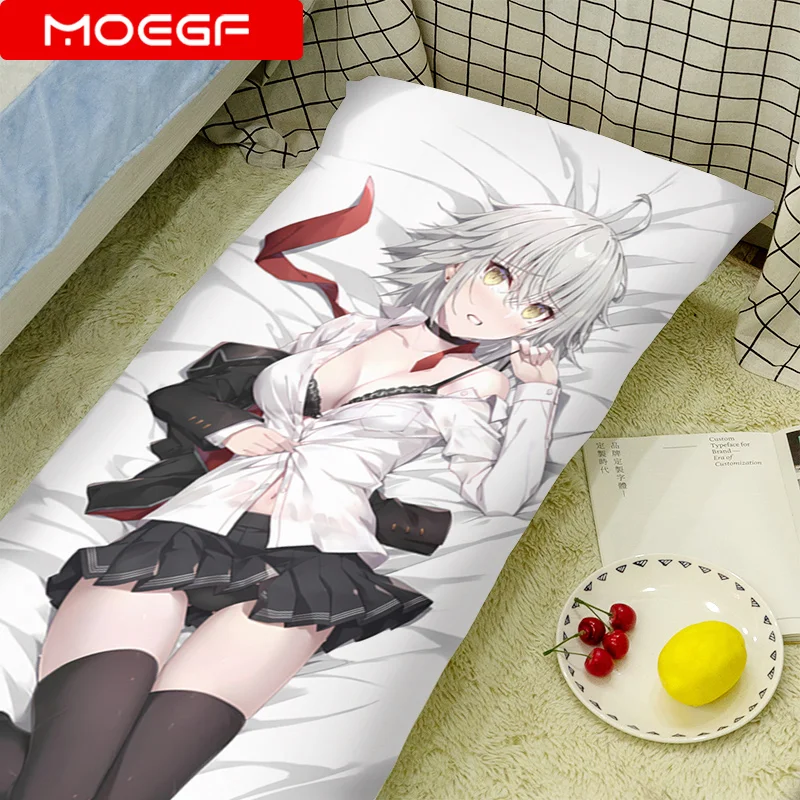 

Anime Joan of Arc Dakimakura Hugging Body Pillow Case Fate Grand Order HD Printed Peach Skin Throw Cushion Pillow Cover 150x50cm