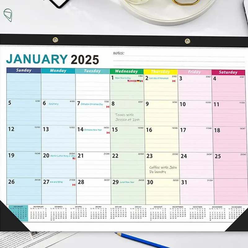 Wall Calendar 2025-2026 Jan. 2025 To Jun. 2026 Calendar 2025-2026 Wall Calendar With Thick Paper 18 Months Daily Scheduler