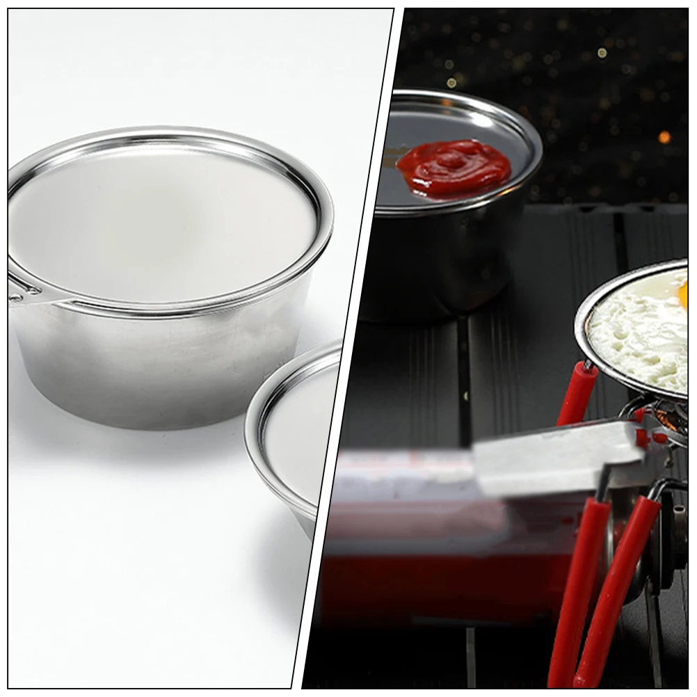 

Snow Cup Lid Stainless Steel Camping Bowl Cover Multi-Functional Food Bowl Protective Cover Dust Proof For Outdoor Kitchen