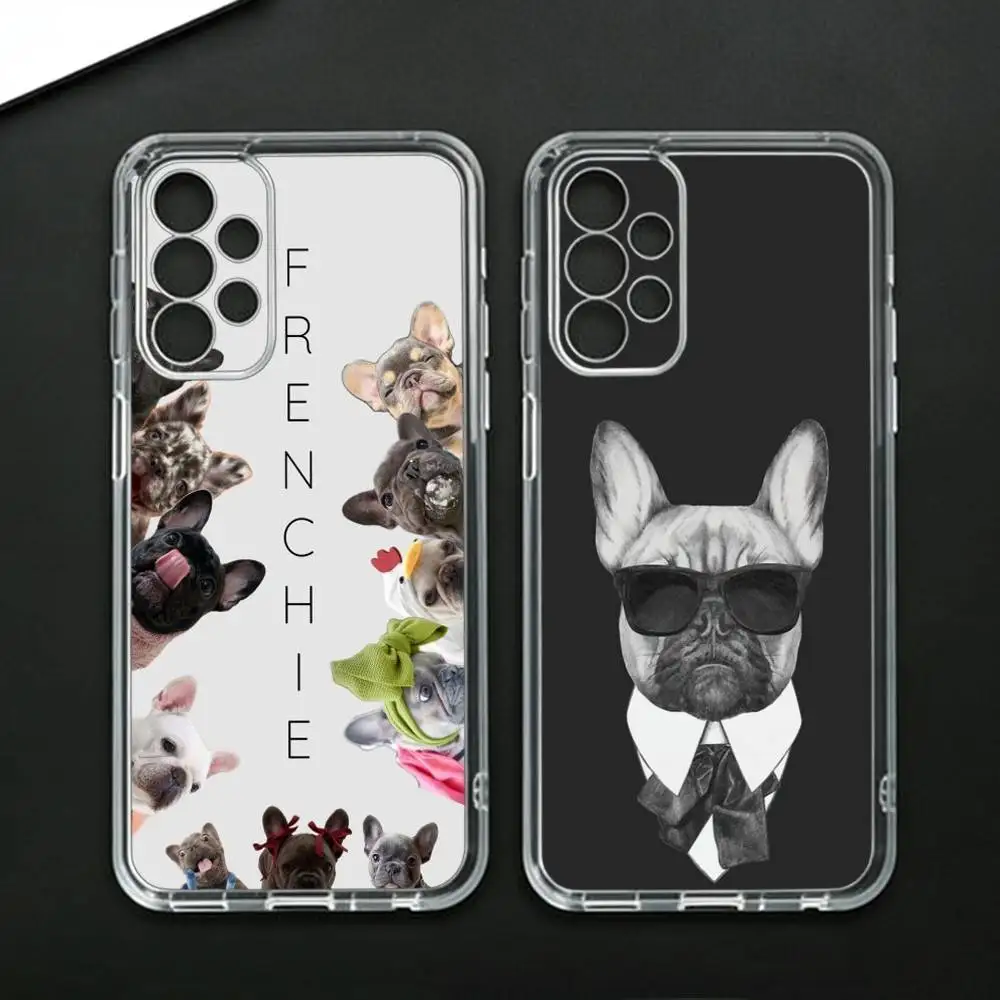 F-Frenchies French Bulldog Dog   Phone Case For Samsung Galaxy A71,A70,A52,A51,A40,A30 Transparent Cover