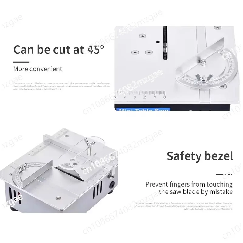

Double motor miniature table saw DIY woodworking acrylic pvc chainsaw polishing precision model saw small cutting machine