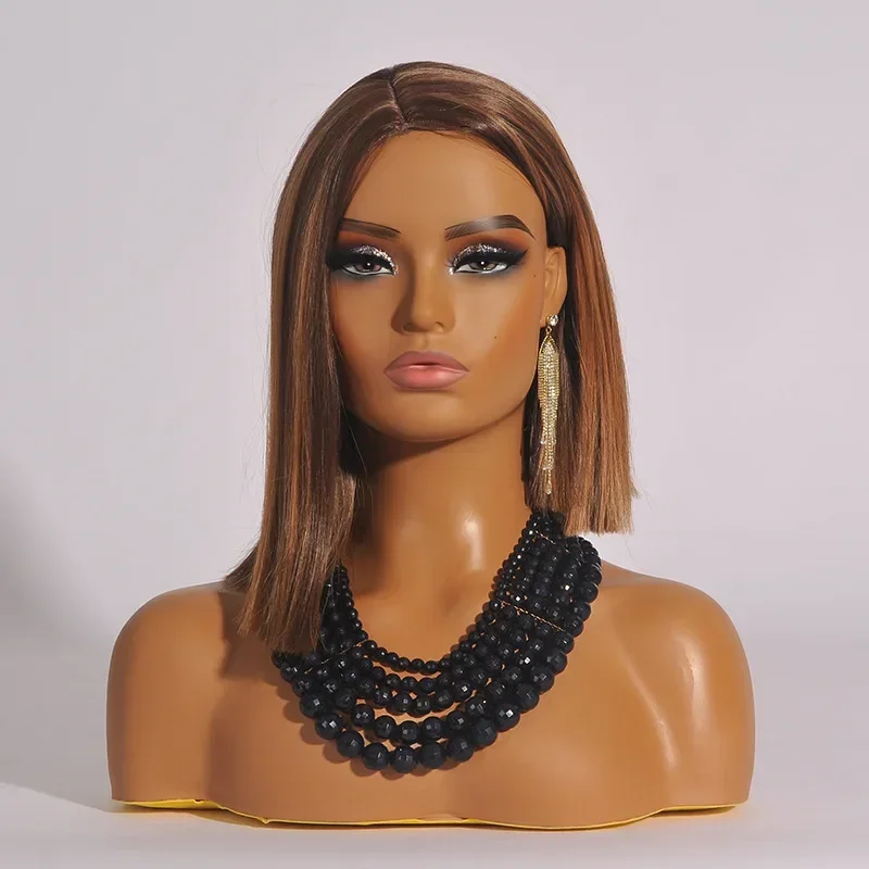 

Realistic Female Mannequin Dummy Head with Shoulders for Wig Sunglasses Display Styling Head for Fashion Accessories