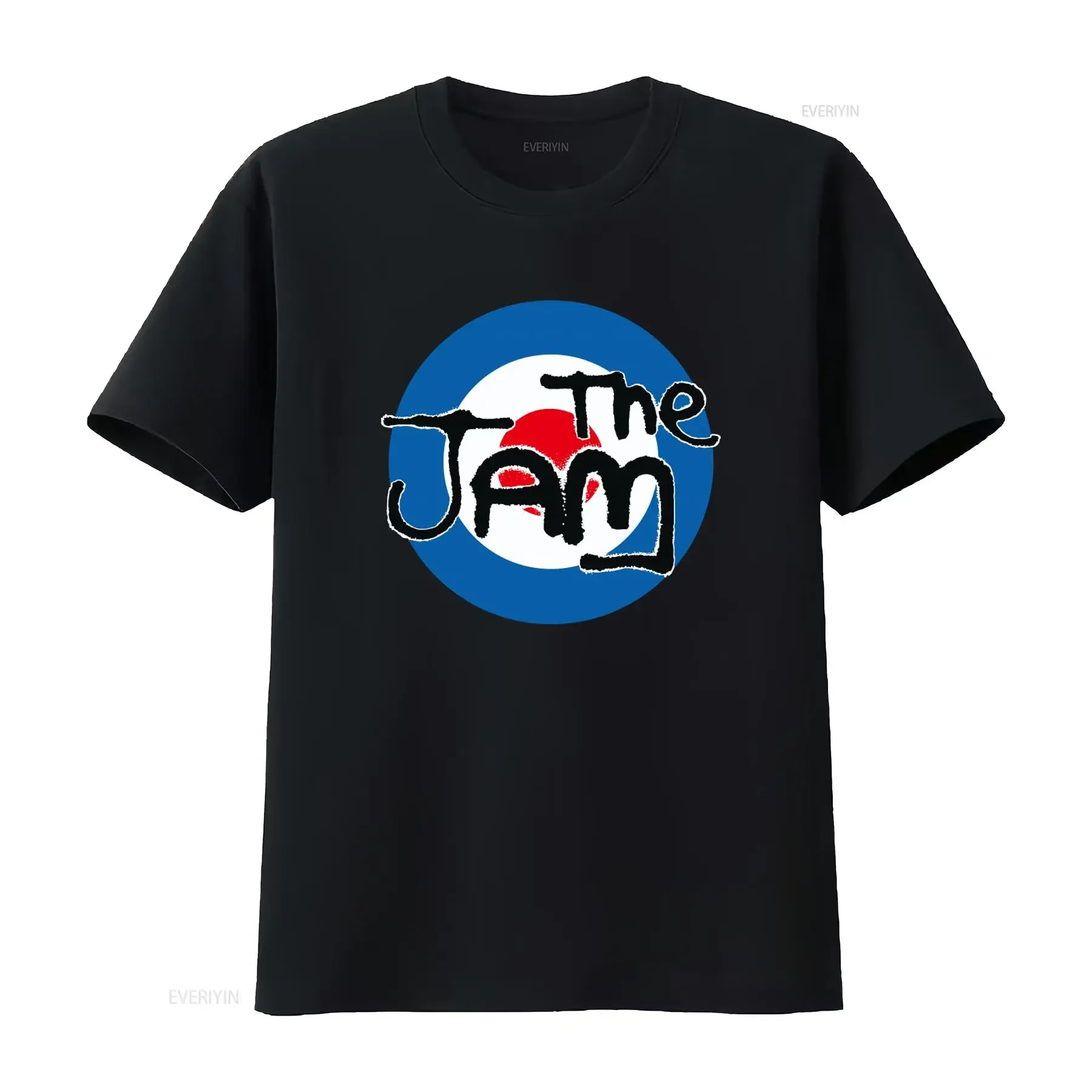 The Jam Target Logo Soft Hand Ink T Shirt Official Band Merch Classic Rock Design Fit vintage Washed Top For Everyday Wear