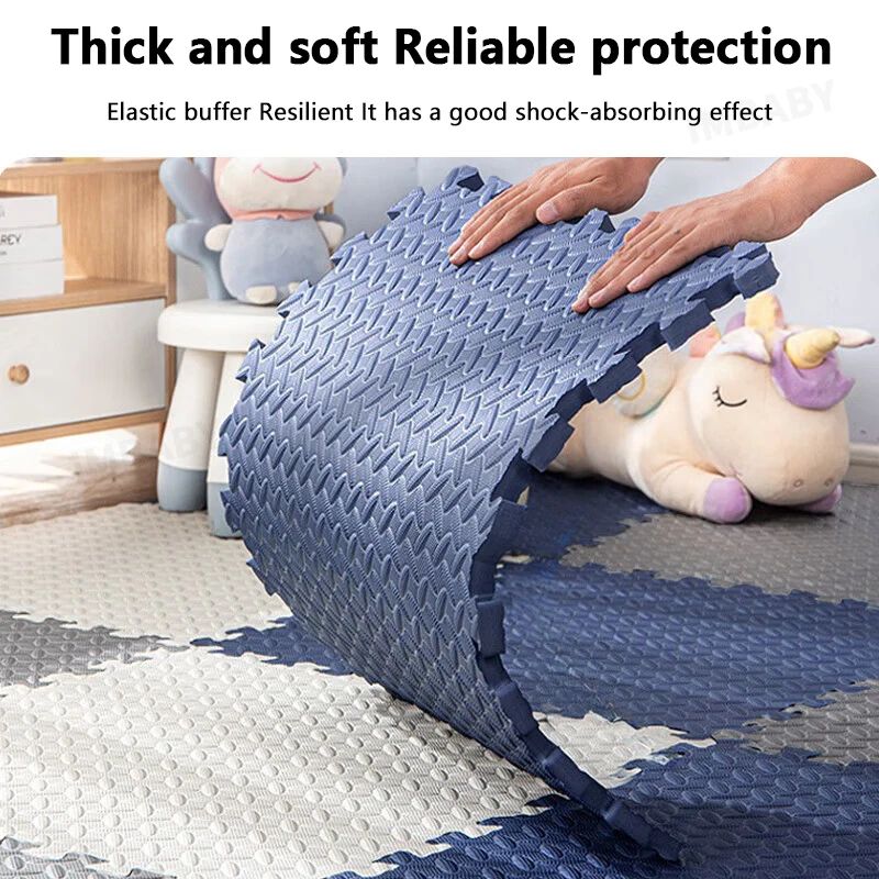 4/8/16 Pcs Cushion, Baby Crawling, Non-Slip Floor Mat for Kids, Mat Family Interlocking Foam Floor Tiles, Home Gym Equipment Mat view 5