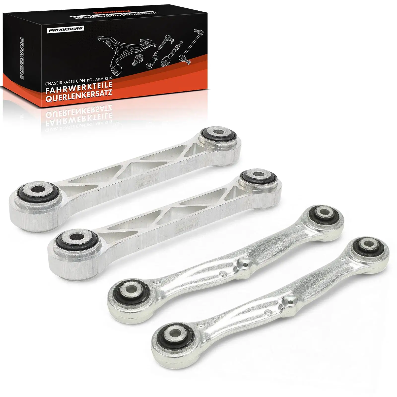 Frankberg 4-teilig Querlenker Satz Hinterachse für Tesla Model S 5YJS Bj ab 2014 104396300B CMS95144 X60LA0294 600684000B