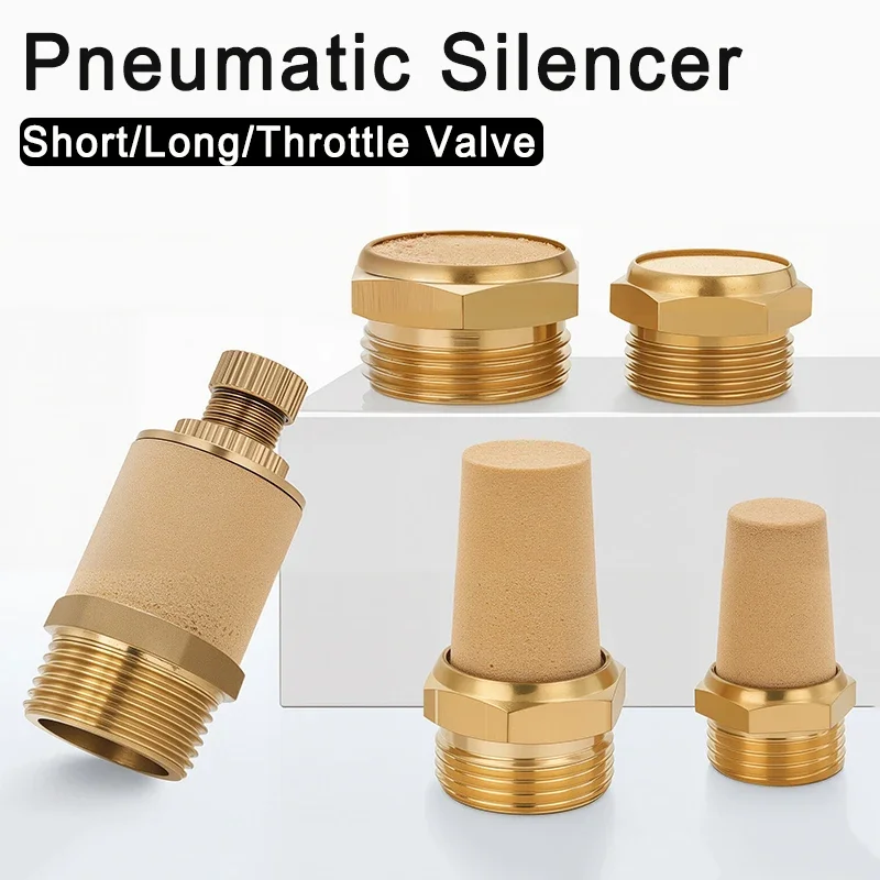 

10/50/200PCS Pneumatic Brass Exhaust Muffler BSL M5 1/8 1/4 3/8 1/2 Silencers Fitting Noise Filter Reducer Connector Long Short