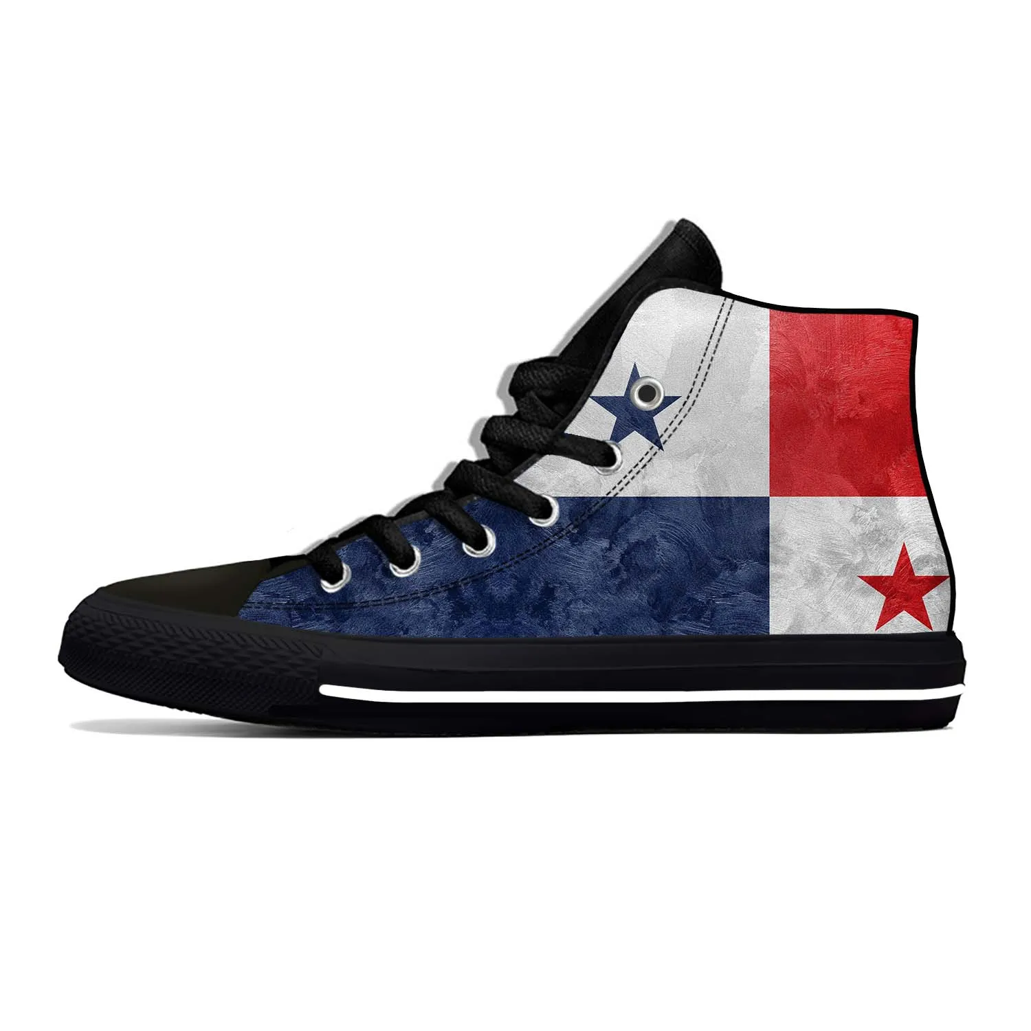 Panama Panamese Vlag Patriottische Trots Mode Casual Stoffen Schoenen Hoge Top Comfortabele Ademende 3d Print Heren Dames Sneakers