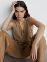 Ethereal  MD 2025 massidut new style of Women's casual workplace light cooked small fragrance crew-neck striped knit inside vest