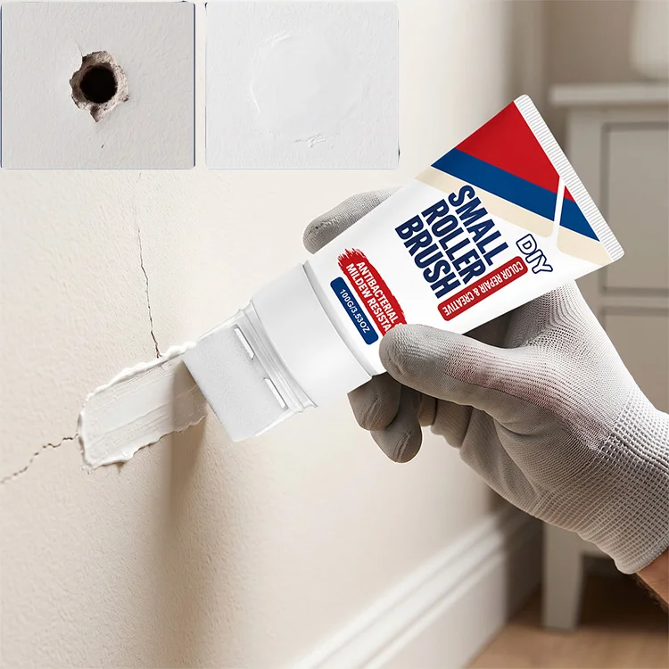 Roller Wall Scratch Fixer,Waterproof Wall Repair Paste,Wall Patch Tool,All In 1 Design Roller Paste Combined,Wall Maintenance