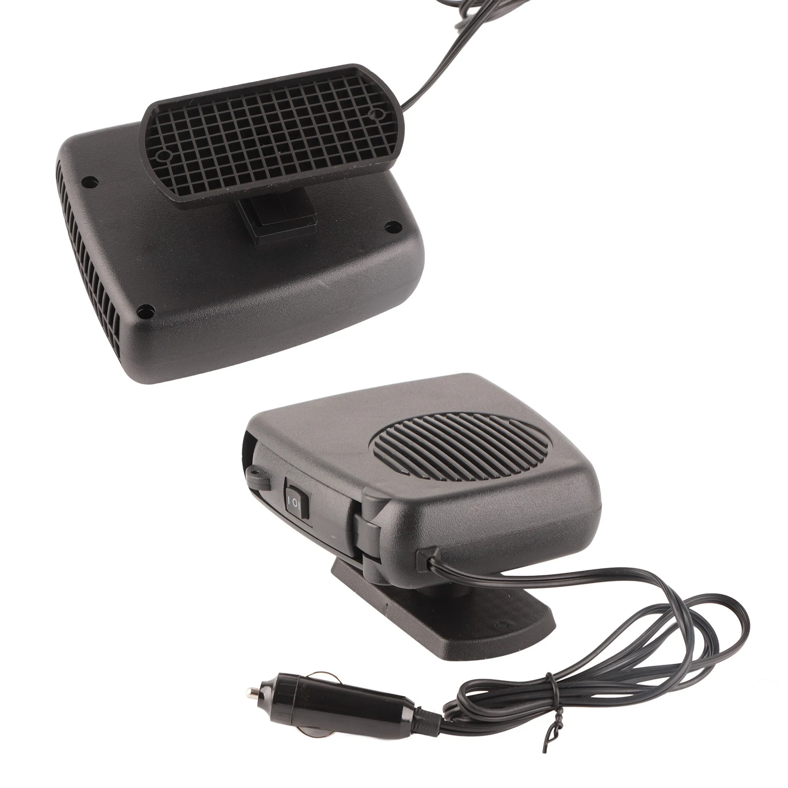 Car Heater Fan ABS Portable Windshield Defroster with 360 Degree Rotary Base for Fast Heating Black