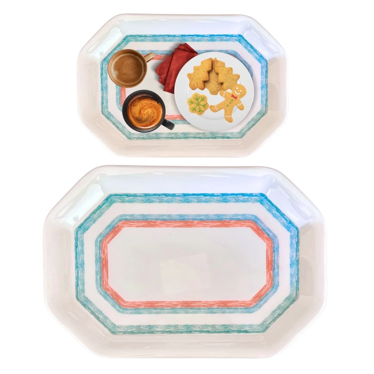 Tray in Melamine For Serving Decoration 34cm