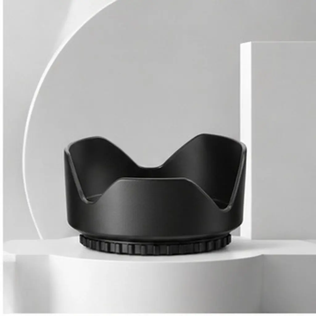 52Mm Professional Dslr Camera Lens Hood Black ABS Rubber Mount Olympus Lenses Anti Glare